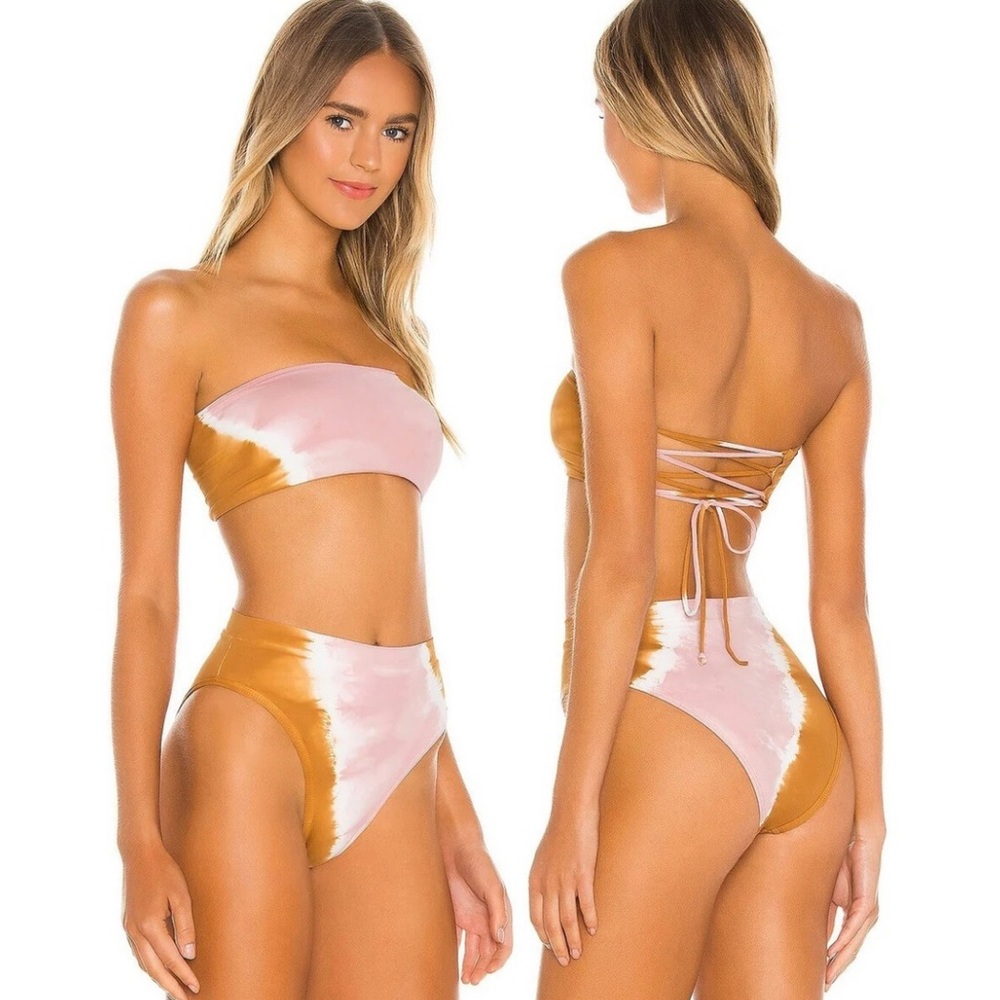 L*Space Pink and Tan Bikini